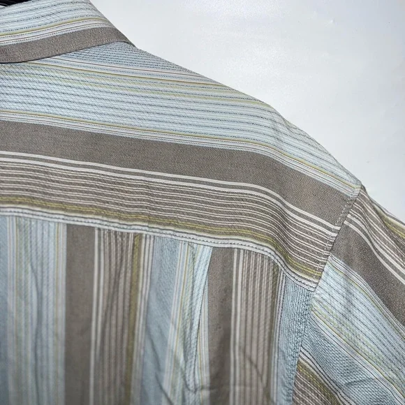 Tommy Bahama Shirt Mens Medium Multicolor Shirt Sleeve Silk Cotton Blend NWT - Picture 12 of 15